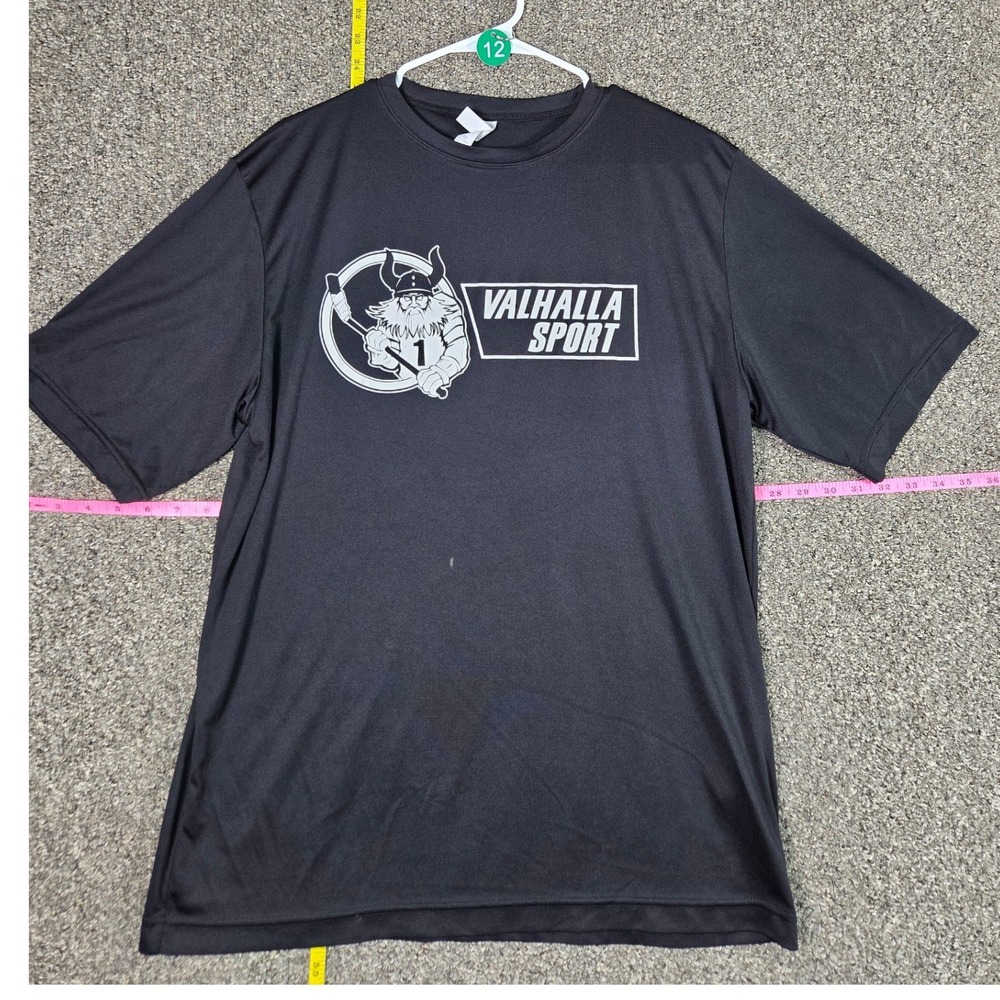 Team 365 Graphic Tee Mens Large Black Valhalla Sport Viking Hockey Performance